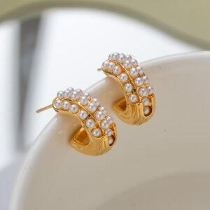 ZJX-169 Pearl Bali – Elegant Korean Style Earrings