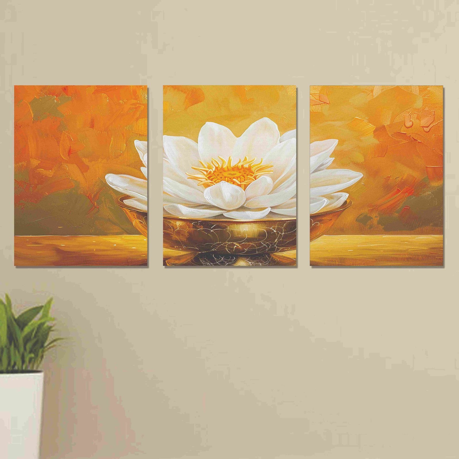 Set of 3 Wall Art Wooden Phototile