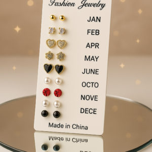 12 Pair Mixed Style Stud Earrings Set for Women