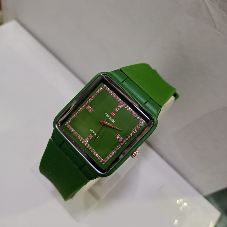 Green Melada Quartz Watch With Square Crystal - Image 3
