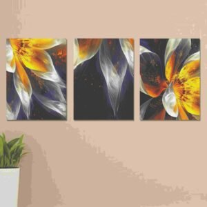 Set of 3 Wall Art Wooden Phototile