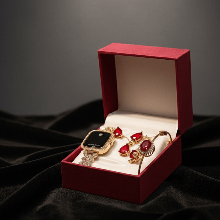 Chic Womens Digital Display Watch With Jewellery - Image 2