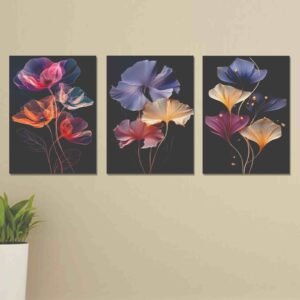 Set of 3 Wall Art Wooden Phototile