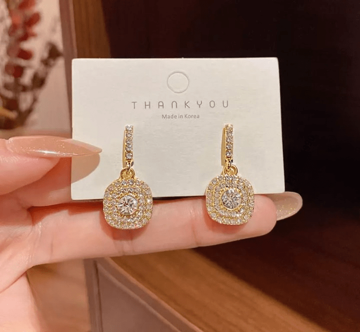 beautifull Sparkling Korean Zircon Earrings - Image 3