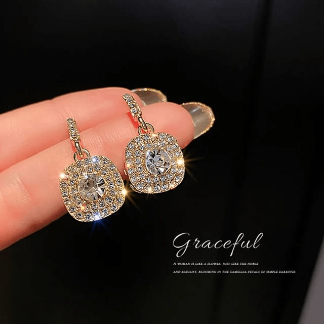 beautifull Sparkling Korean Zircon Earrings