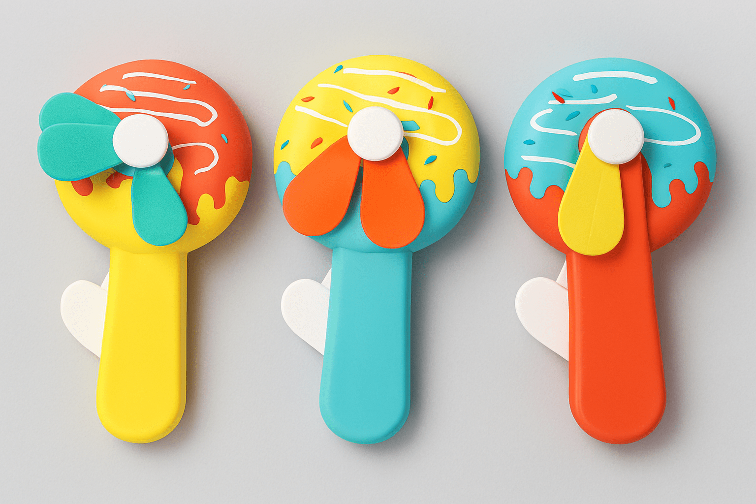 Handheld Donald Shape Toy Fan for Kids - Image 2