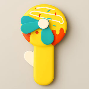 Handheld Donald Shape Toy Fan for Kids