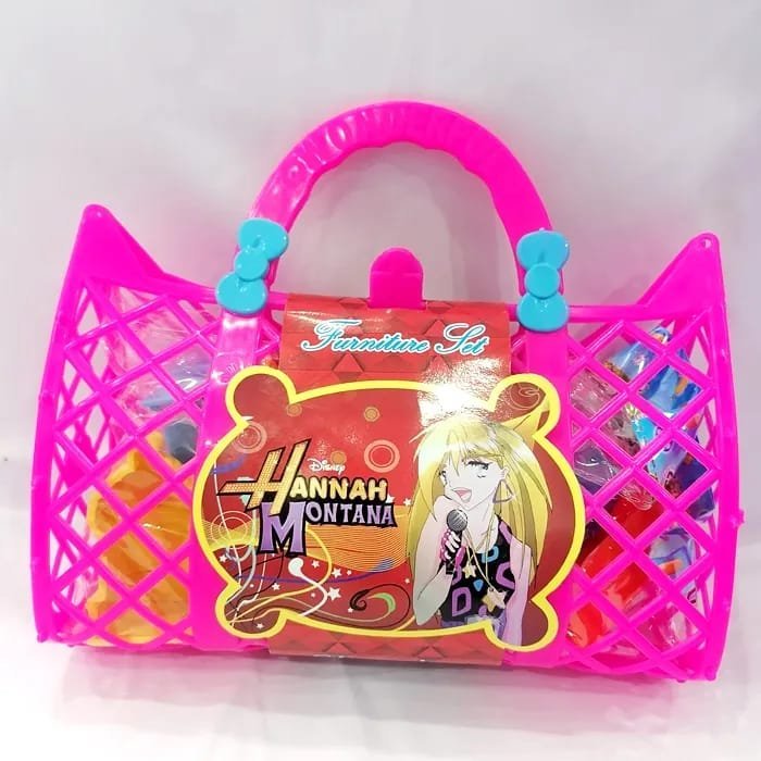 Shopping Bag With Home Furniture Toys For Kids - 10 PCS - Image 3