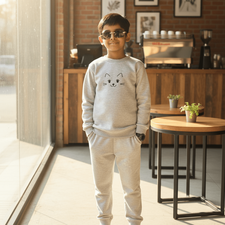 Kids Winter Tracksuit Set | Fleece Jumper & Bottoms for Boys & Girls - Image 2