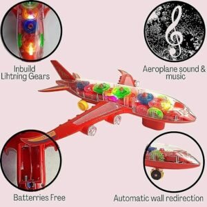 New Trending Transparent Gear Plane Toy