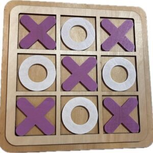 Wooden Tic-Tac-Toe Board Game