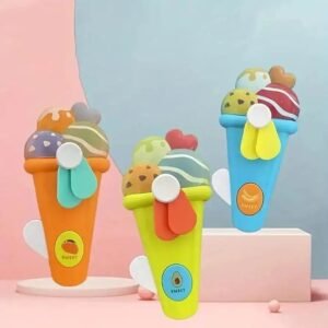 Handheld Ice Cream Cone Toy Fan for Kid